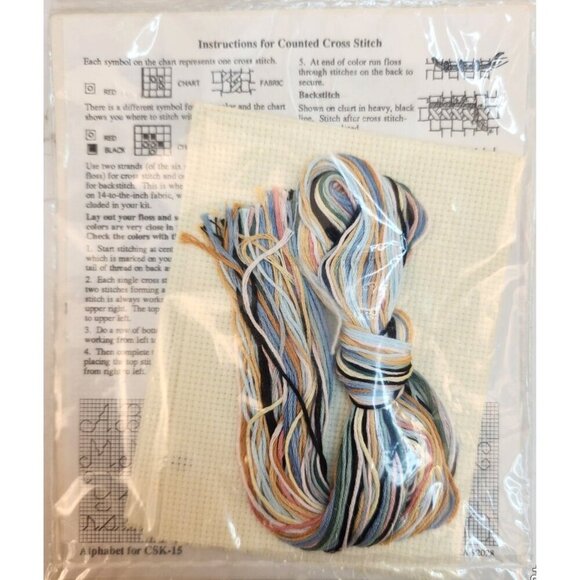 Banar Designs Counted Cross Stitch Kit With Floral Basket Pattern - Picture 5 of 6